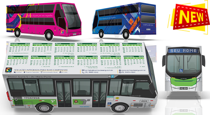 Calendário Ônibus Transporte Turismo